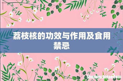 荔枝核的功效与作用及食用禁忌