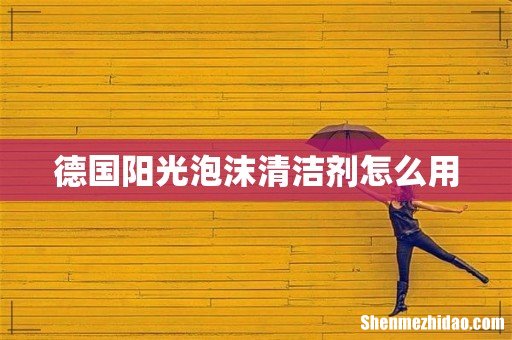 德国阳光泡沫清洁剂怎么用