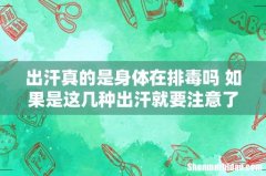 出汗真的是身体在排毒吗 如果是这几种出汗就要注意了