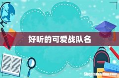 好听的可爱战队名