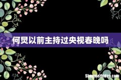 何炅以前主持过央视春晚吗