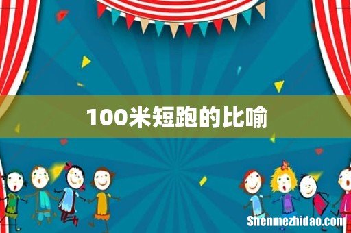 100米短跑的比喻