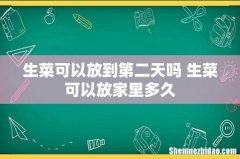 生菜可以放到第二天吗 生菜可以放家里多久