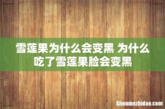 雪莲果为什么会变黑 为什么吃了雪莲果脸会变黑