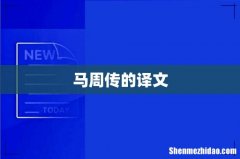 马周传的译文