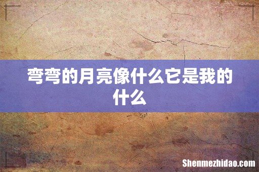 弯弯的月亮像什么它是我的什么