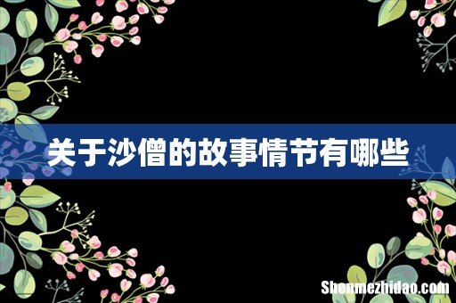 关于沙僧的故事情节有哪些
