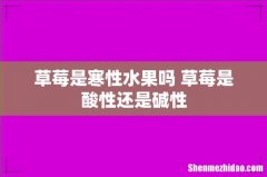 草莓是寒性水果吗 草莓是酸性还是碱性