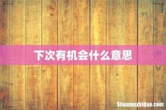 下次有机会什么意思