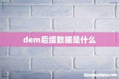 dem后缀数据是什么