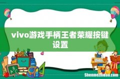 vivo游戏手柄王者荣耀按键设置