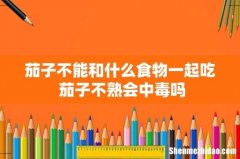 茄子不能和什么食物一起吃 茄子不熟会中毒吗