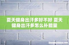 夏天健身出汗多好不好 夏天健身出汗多怎么补能量