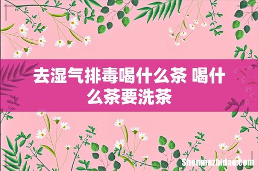 去湿气排毒喝什么茶 喝什么茶要洗茶