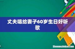 丈夫唱给妻子60岁生日好听歌