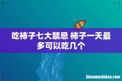 吃柿子七大禁忌 柿子一天最多可以吃几个