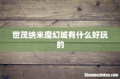 世茂纳米魔幻城有什么好玩的