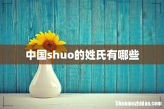 中国shuo的姓氏有哪些
