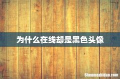 为什么在线却是黑色头像