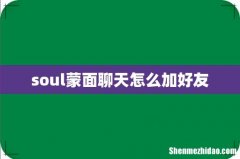 soul蒙面聊天怎么加好友