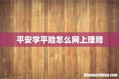 平安学平险怎么网上理赔