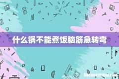 什么锅不能煮饭脑筋急转弯