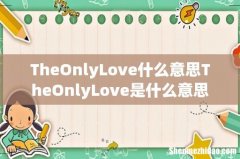 TheOnlyLove什么意思TheOnlyLove是什么意思