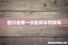 四川省第一次乱停车罚款吗