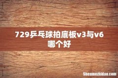 729乒乓球拍底板v3与v6哪个好