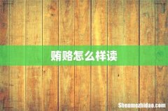 贿赂怎么样读