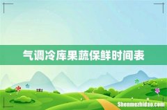 气调冷库果蔬保鲜时间表
