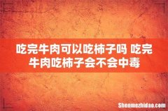 吃完牛肉可以吃柿子吗 吃完牛肉吃柿子会不会中毒