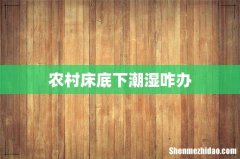 农村床底下潮湿咋办