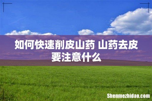 如何快速削皮山药 山药去皮要注意什么