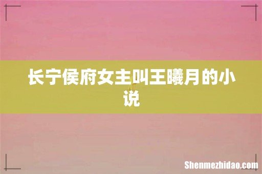 长宁侯府女主叫王曦月的小说