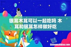 银耳木耳可以一起吃吗 木耳和银耳怎样做好吃