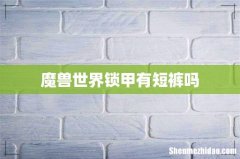 魔兽世界锁甲有短裤吗