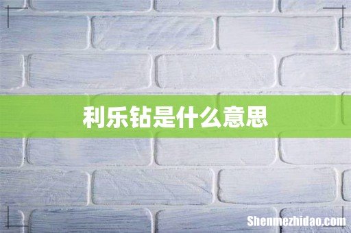 利乐钻是什么意思