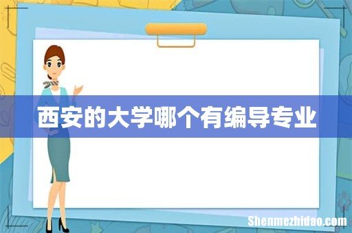 西安的大学哪个有编导专业