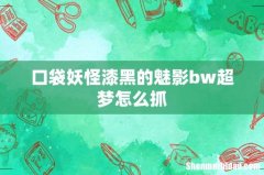 口袋妖怪漆黑的魅影bw超梦怎么抓