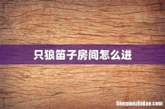 只狼笛子房间怎么进