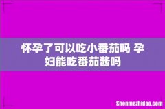 怀孕了可以吃小番茄吗 孕妇能吃番茄酱吗