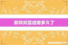 郑钧刘芸结婚多久了