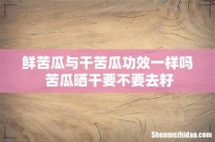 鲜苦瓜与干苦瓜功效一样吗 苦瓜晒干要不要去籽