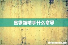 蜜袋鼯啃手什么意思