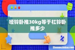 哑铃卧推30kg等于杠铃卧推多少