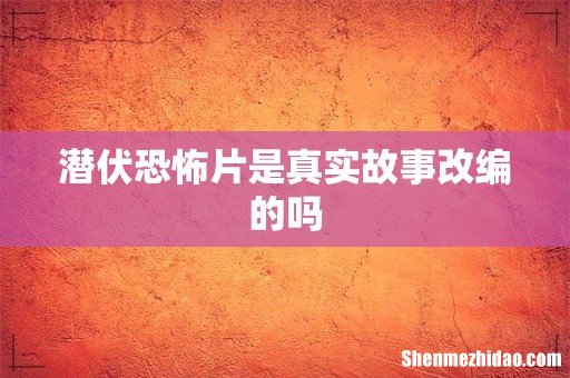 潜伏恐怖片是真实故事改编的吗