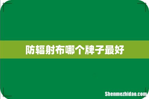 防辐射布哪个牌子最好