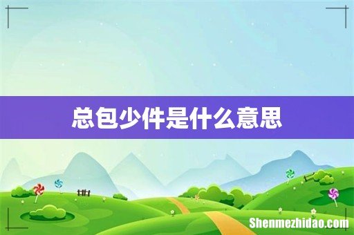 总包少件是什么意思
