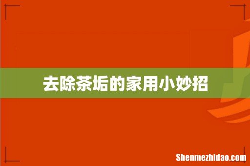 去除茶垢的家用小妙招